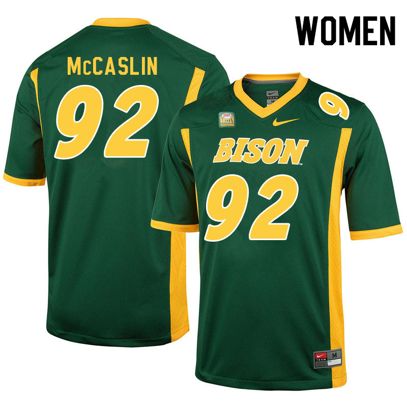 Women #92 Kelton McCaslin North Dakota State Bison College Football Jerseys Sale-Green - Click Image to Close